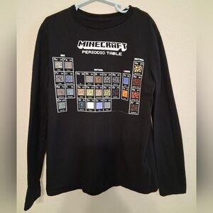 GAP KIDS NWOT Long Sleeve Tee MINECRAFT Periodic Table Design Size 10